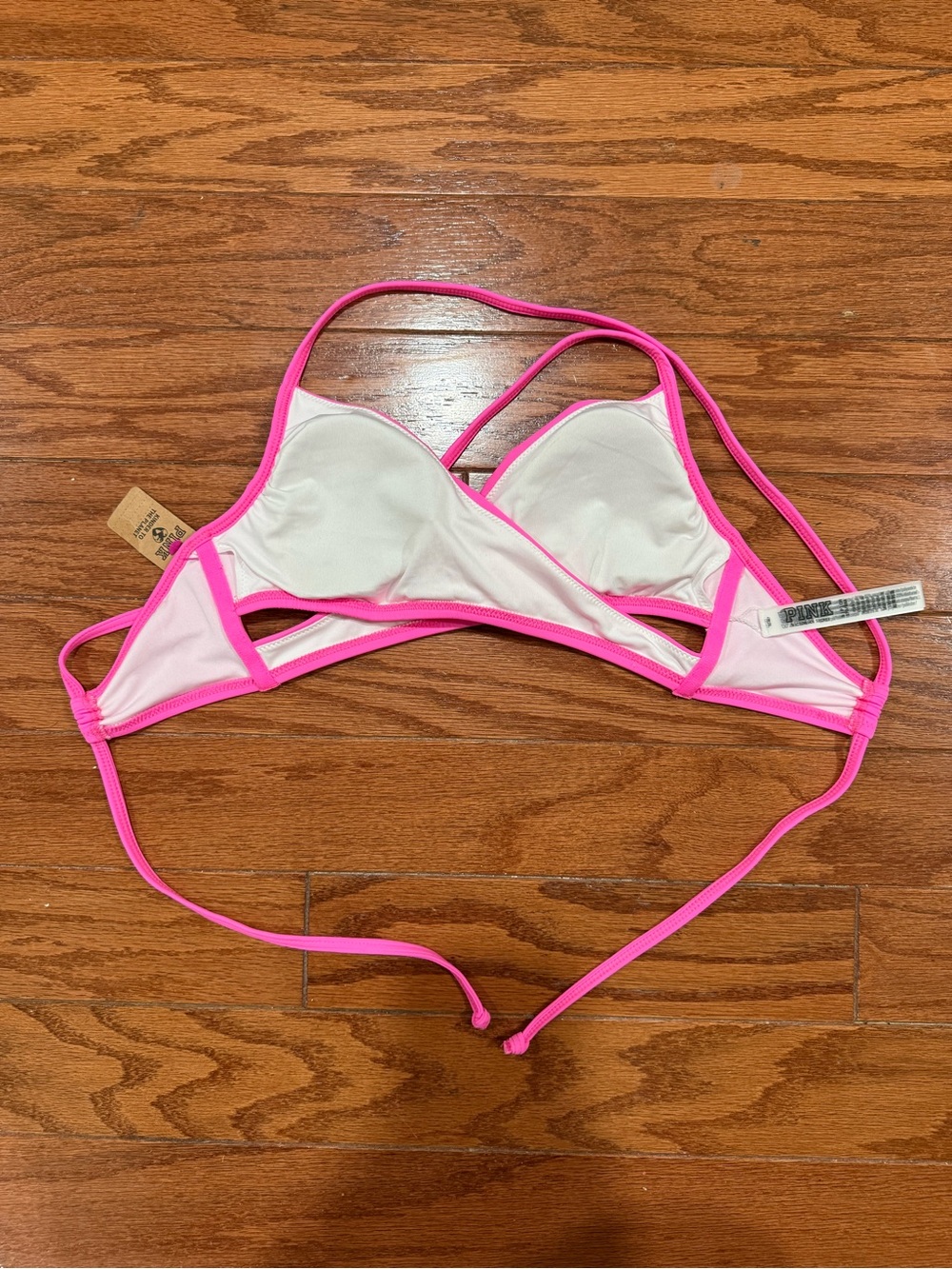 Victoria's Secret PINK Cross-Front Body Wrap Bikini Top - Picture 2 of 4